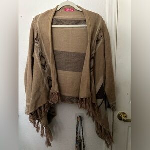 Brown print cardigan